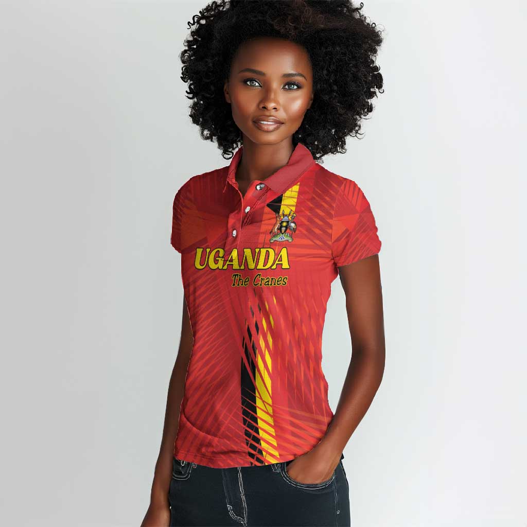 Custom Uganda Football Women Polo Shirt Go Champions Cranes - African Pride