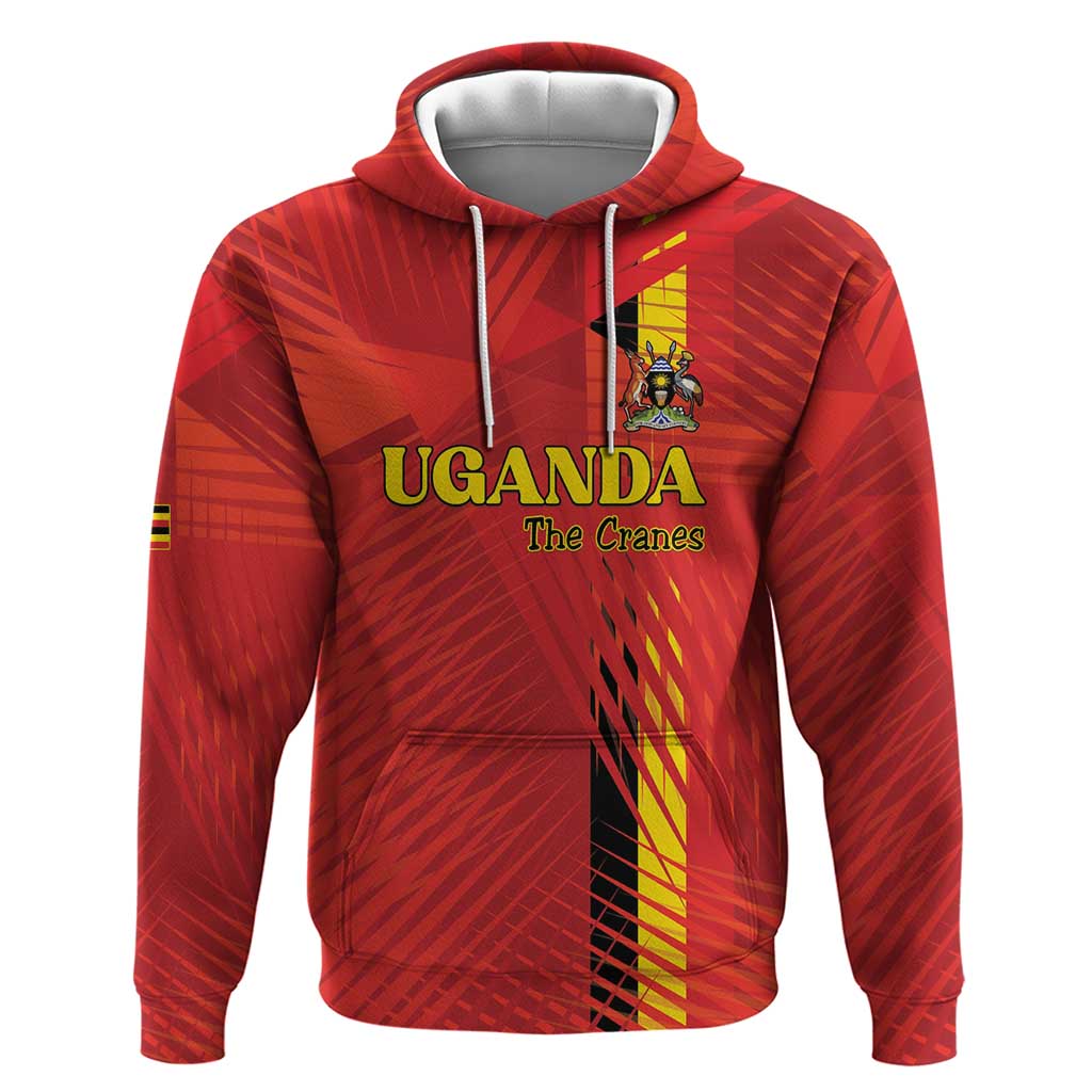 Custom Uganda Football Zip Hoodie Go Champions Cranes - African Pride