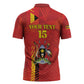 Custom Uganda Football Zipper Polo Shirt Go Champions Cranes - African Pride