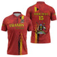 Custom Uganda Football Zipper Polo Shirt Go Champions Cranes - African Pride