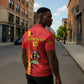 Custom Uganda Football Zipper Polo Shirt Go Champions Cranes - African Pride