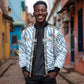 Custom Botswana Football Bomber Jacket Botswana Rising Again - Black - African Pride