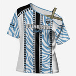 Custom Botswana Football Cross Shoulder Shirt Botswana Rising Again - Black - African Pride