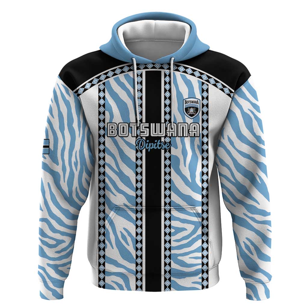Custom Botswana Football Hoodie Botswana Rising Again - Black - African Pride
