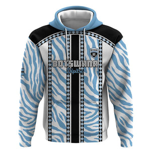 Custom Botswana Football Hoodie Botswana Rising Again - Black - African Pride