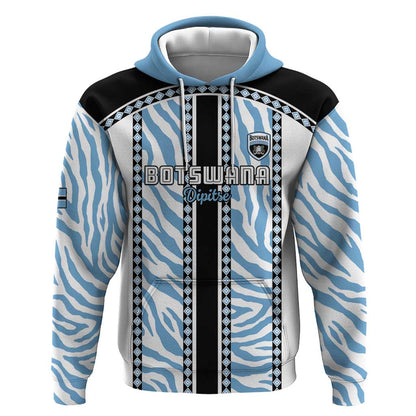 Custom Botswana Football Hoodie Botswana Rising Again - Black - African Pride
