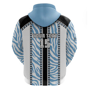Custom Botswana Football Hoodie Botswana Rising Again - Black - African Pride