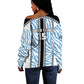 Custom Botswana Football Off Shoulder Sweater Botswana Rising Again - Black - African Pride