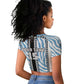 Custom Botswana Football Raglan Cropped T shirt Botswana Rising Again - Black LT15