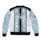 Custom Botswana Football Sleeve Zip Bomber Jacket Botswana Rising Again - Black - African Pride