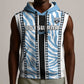 Custom Botswana Football Sleeveless Hoodie Botswana Rising Again - Black - African Pride