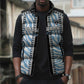 Custom Botswana Football Sleeveless Puffer Jacket Botswana Rising Again - Black - African Pride