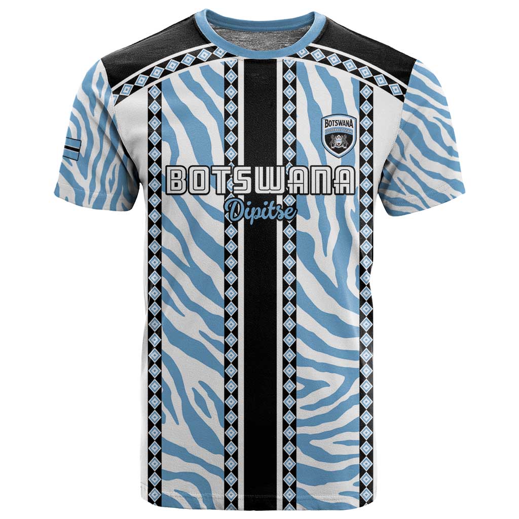 Custom Botswana Football T shirt Botswana Rising Again - Black - African Pride