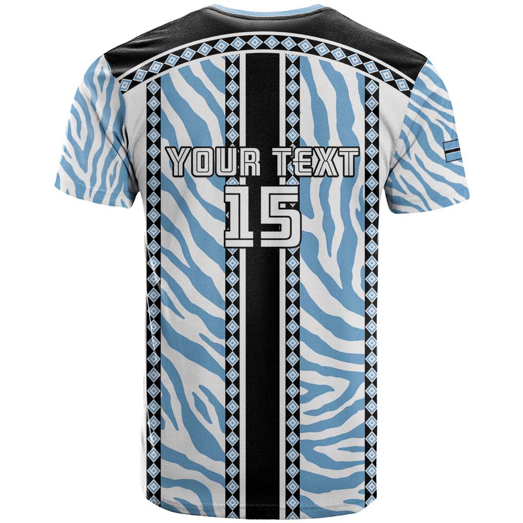 Custom Botswana Football T shirt Botswana Rising Again - Black - African Pride