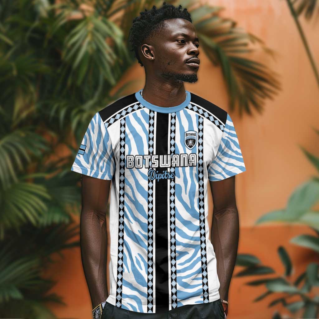 Custom Botswana Football T shirt Botswana Rising Again - Black - African Pride