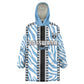Custom Botswana Football Wearable Blanket Hoodie Botswana Rising Again - Black - African Pride