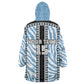 Custom Botswana Football Wearable Blanket Hoodie Botswana Rising Again - Black - African Pride
