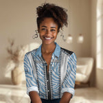Custom Botswana Football Women Casual Shirt Botswana Rising Again - Black - African Pride
