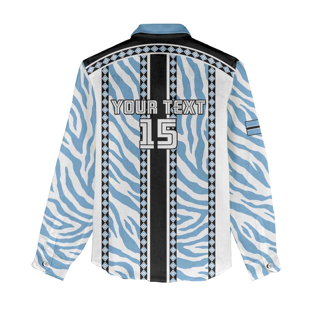 Custom Botswana Football Women Casual Shirt Botswana Rising Again - Black - African Pride