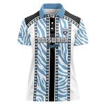 Custom Botswana Football Women Polo Shirt Botswana Rising Again - Black - African Pride