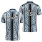 Custom Botswana Football Zipper Polo Shirt Botswana Rising Again - Black - African Pride