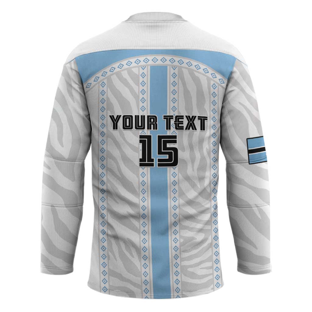 Custom Botswana Football Hockey Jersey Botswana Rising Again - Blue - African Pride