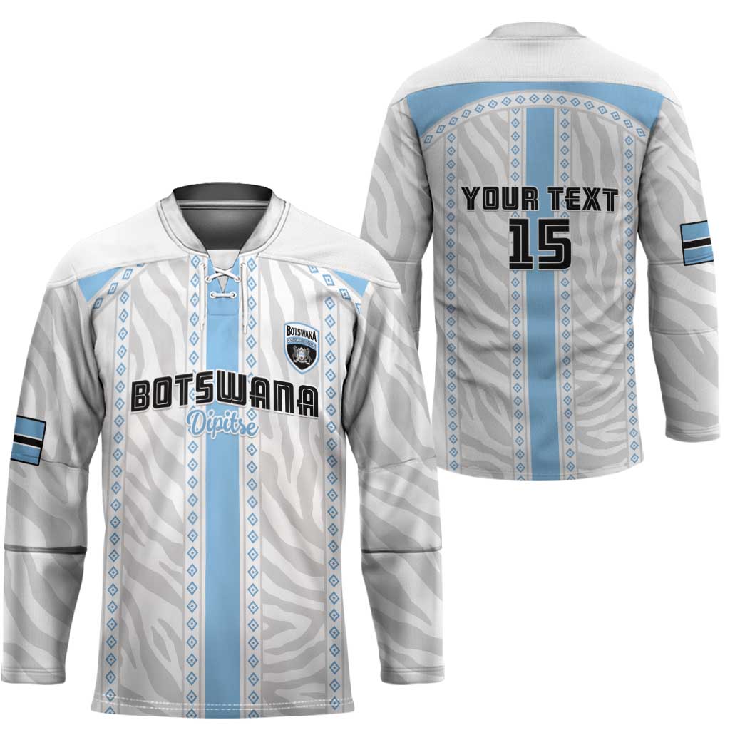 Custom Botswana Football Hockey Jersey Botswana Rising Again - Blue - African Pride