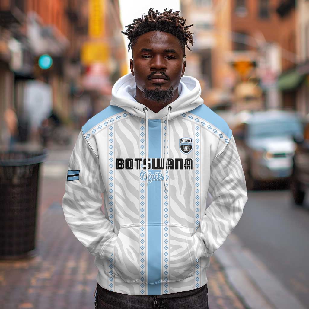 Custom Botswana Football Hoodie Botswana Rising Again - Blue - African Pride