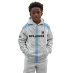 Custom Botswana Football Kid Hoodie Botswana Rising Again - Blue - African Pride