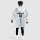 Custom Botswana Football Kid Wearable Blanket Hoodie Botswana Rising Again - Blue - African Pride