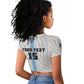 Custom Botswana Football Raglan Cropped T shirt Botswana Rising Again - Blue LT15