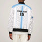 Custom Botswana Football Sleeve Zip Bomber Jacket Botswana Rising Again - Blue - African Pride