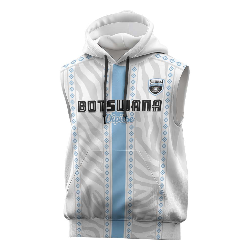Custom Botswana Football Sleeveless Hoodie Botswana Rising Again - Blue - African Pride
