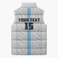 Custom Botswana Football Sleeveless Puffer Jacket Botswana Rising Again - Blue - African Pride