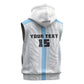 Custom Botswana Football Sleeveless Zip Hoodie Botswana Rising Again - Blue - African Pride