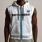 Custom Botswana Football Sleeveless Zip Hoodie Botswana Rising Again - Blue - African Pride