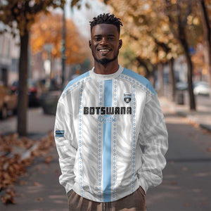 Custom Botswana Football Sweatshirt Botswana Rising Again - Blue - African Pride