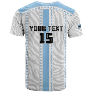 Custom Botswana Football T shirt Botswana Rising Again - Blue - African Pride