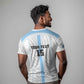 Custom Botswana Football T shirt Botswana Rising Again - Blue - African Pride