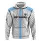 Custom Botswana Football Zip Hoodie Botswana Rising Again - Blue - African Pride