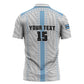 Custom Botswana Football Zipper Polo Shirt Botswana Rising Again - Blue - African Pride