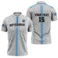 Custom Botswana Football Zipper Polo Shirt Botswana Rising Again - Blue - African Pride