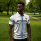 Custom Botswana Football Zipper Polo Shirt Botswana Rising Again - Blue - African Pride