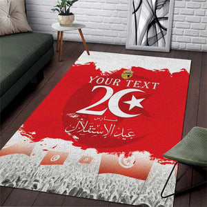Personalized Afro Tunisia Area Rug Happy 69th Anniversary Independence