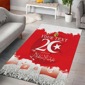 Personalized Afro Tunisia Area Rug Happy 69th Anniversary Independence