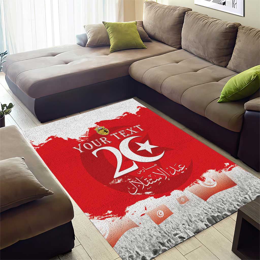 Personalized Afro Tunisia Area Rug Happy 69th Anniversary Independence