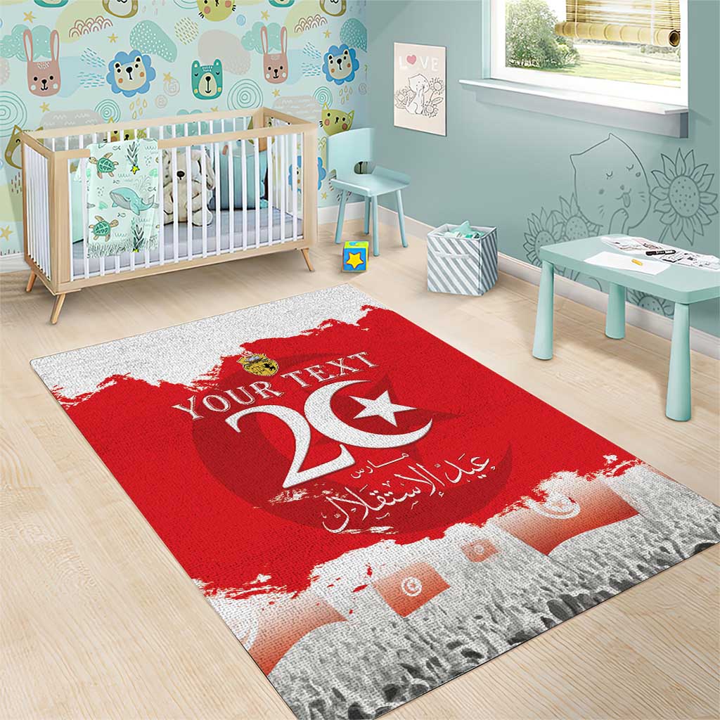 Personalized Afro Tunisia Area Rug Happy 69th Anniversary Independence