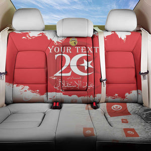 Personalized Afro Tunisia Back Car Seat Cover Happy 69th Anniversary Independence