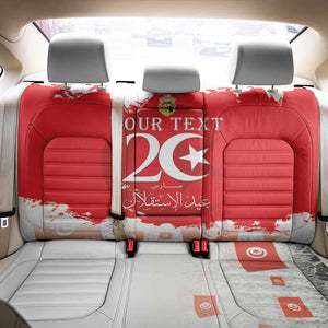 Personalized Afro Tunisia Back Car Seat Cover Happy 69th Anniversary Independence