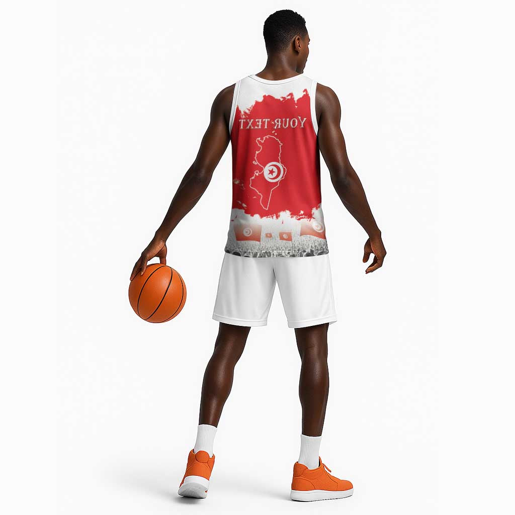 Personalized Afro Tunisia Basketball Jersey Happy 69th Anniversary Independence - African Pride